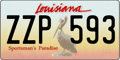LA license plate ZZP593