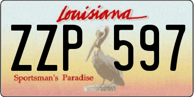 LA license plate ZZP597