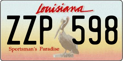 LA license plate ZZP598