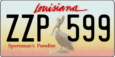 LA license plate ZZP599