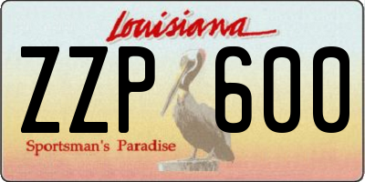 LA license plate ZZP600