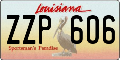 LA license plate ZZP606