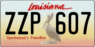 LA license plate ZZP607