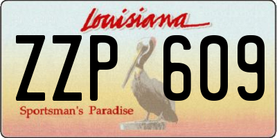 LA license plate ZZP609