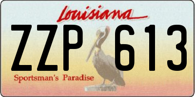 LA license plate ZZP613