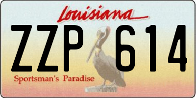 LA license plate ZZP614