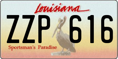 LA license plate ZZP616