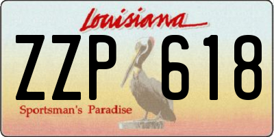 LA license plate ZZP618