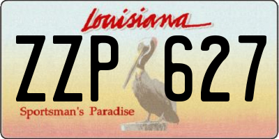 LA license plate ZZP627