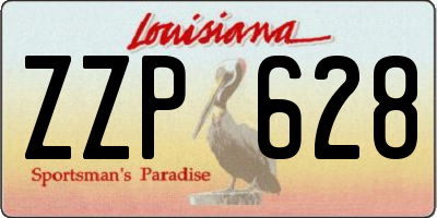 LA license plate ZZP628