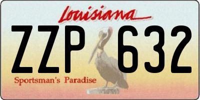 LA license plate ZZP632