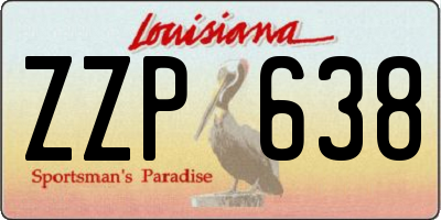 LA license plate ZZP638