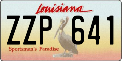 LA license plate ZZP641