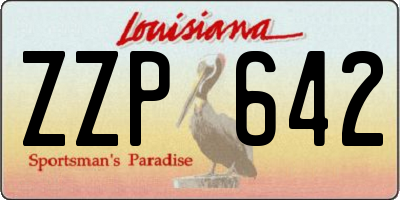 LA license plate ZZP642