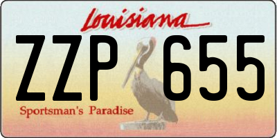 LA license plate ZZP655