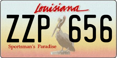 LA license plate ZZP656
