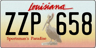 LA license plate ZZP658