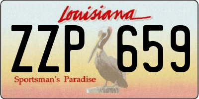 LA license plate ZZP659