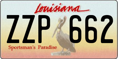 LA license plate ZZP662