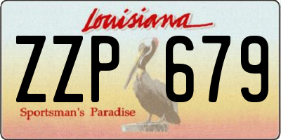 LA license plate ZZP679