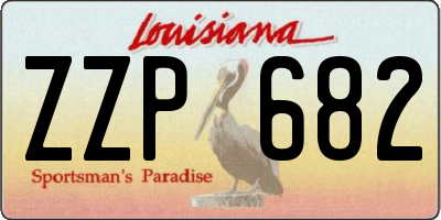 LA license plate ZZP682