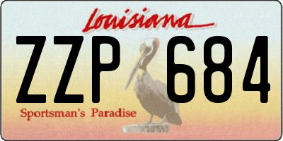 LA license plate ZZP684
