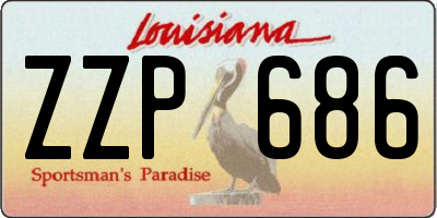 LA license plate ZZP686