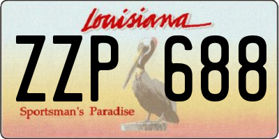 LA license plate ZZP688