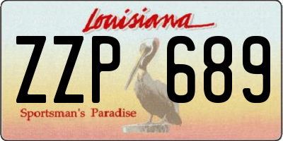 LA license plate ZZP689