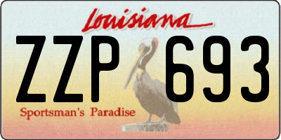 LA license plate ZZP693