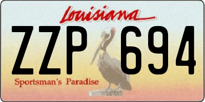 LA license plate ZZP694