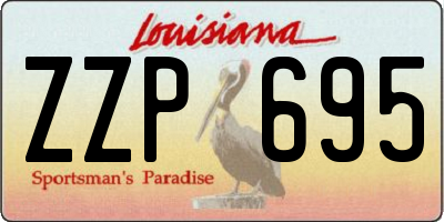 LA license plate ZZP695