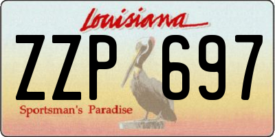 LA license plate ZZP697