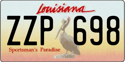 LA license plate ZZP698