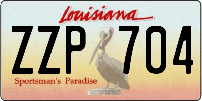 LA license plate ZZP704