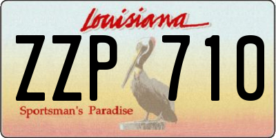 LA license plate ZZP710