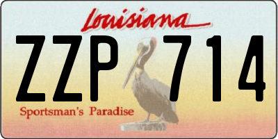 LA license plate ZZP714