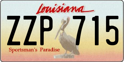 LA license plate ZZP715