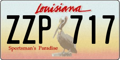 LA license plate ZZP717