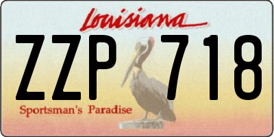 LA license plate ZZP718