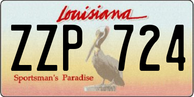 LA license plate ZZP724