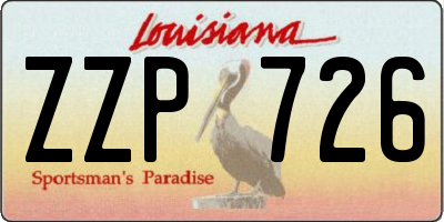 LA license plate ZZP726