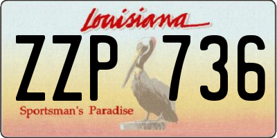 LA license plate ZZP736