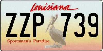 LA license plate ZZP739