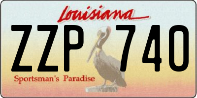 LA license plate ZZP740