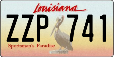 LA license plate ZZP741