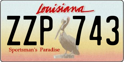 LA license plate ZZP743