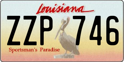 LA license plate ZZP746