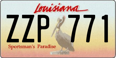 LA license plate ZZP771