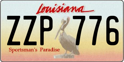 LA license plate ZZP776